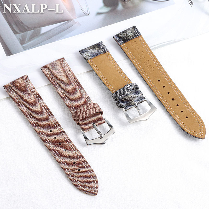 Denim Canvas Nylon Watch Strap - Omega Watches Smartwatch recension och pris