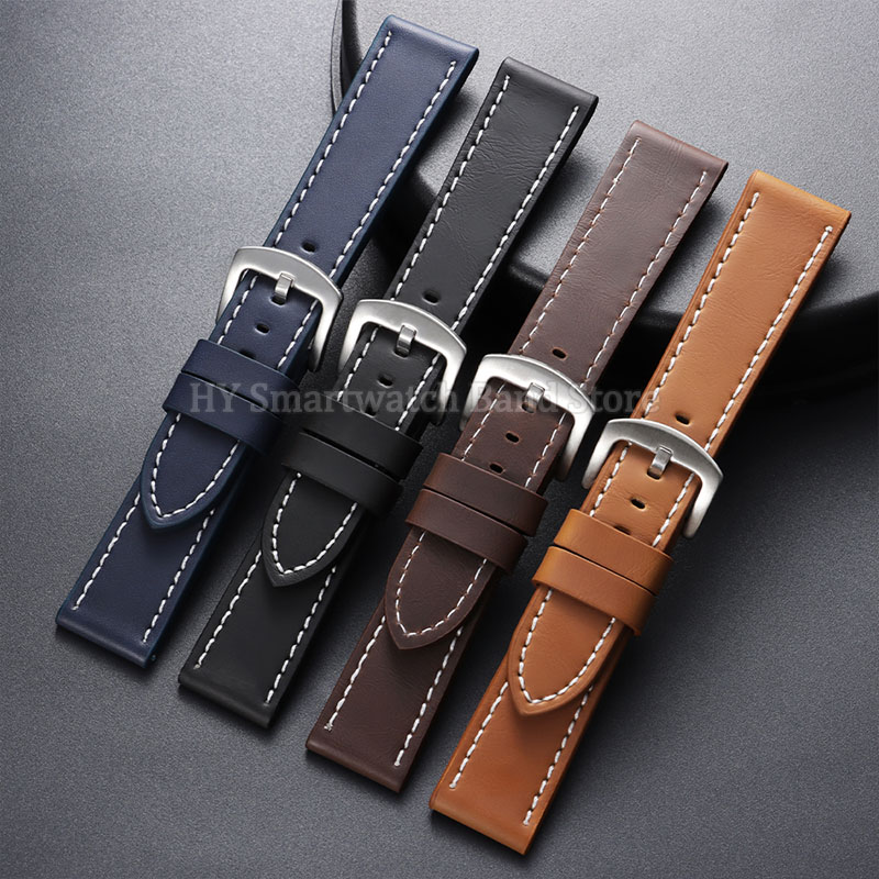 Vintage Leather Watch Band 18m - Smartwatch Army Watches For Men recension och pris