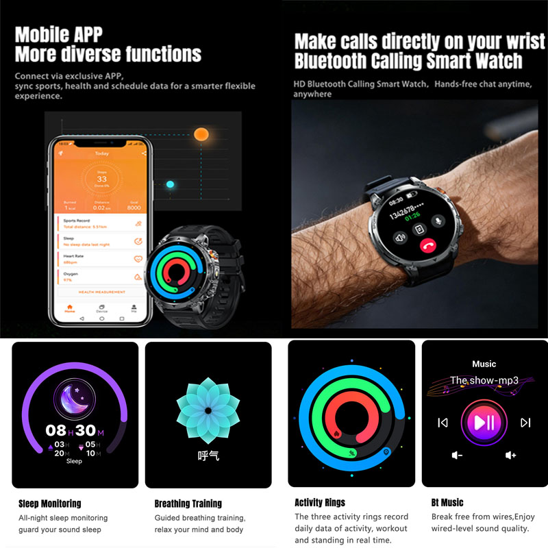 2026 New 1.46 Inch HD screen 1 - Smartwatch Professional Watches For Men recension och pris