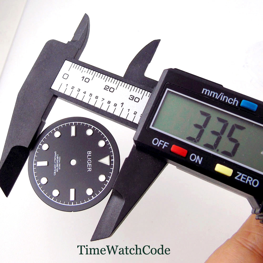 33.5mm Watch Dial Fit NH35A ET - Luminous Dial Face recension och pris