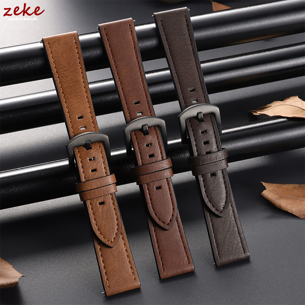 20/22mm Leather Strap Watchban - Omega Watches Smartwatch recension och pris