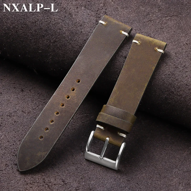 Vintage Oil Wax Leather Watch  - Omega Watches Smartwatch recension och pris
