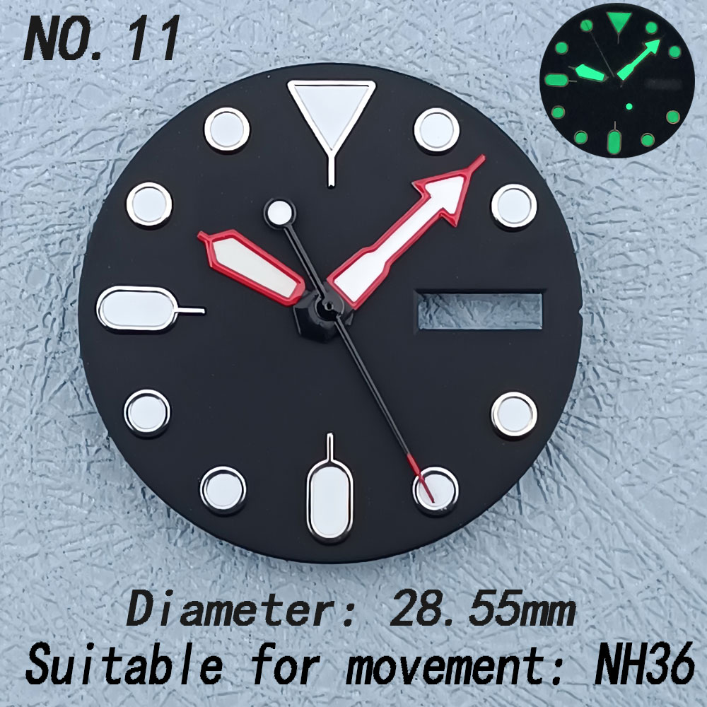 28.5MM NH36 movement dial C3 g - Luminous Dial Face recension och pris
