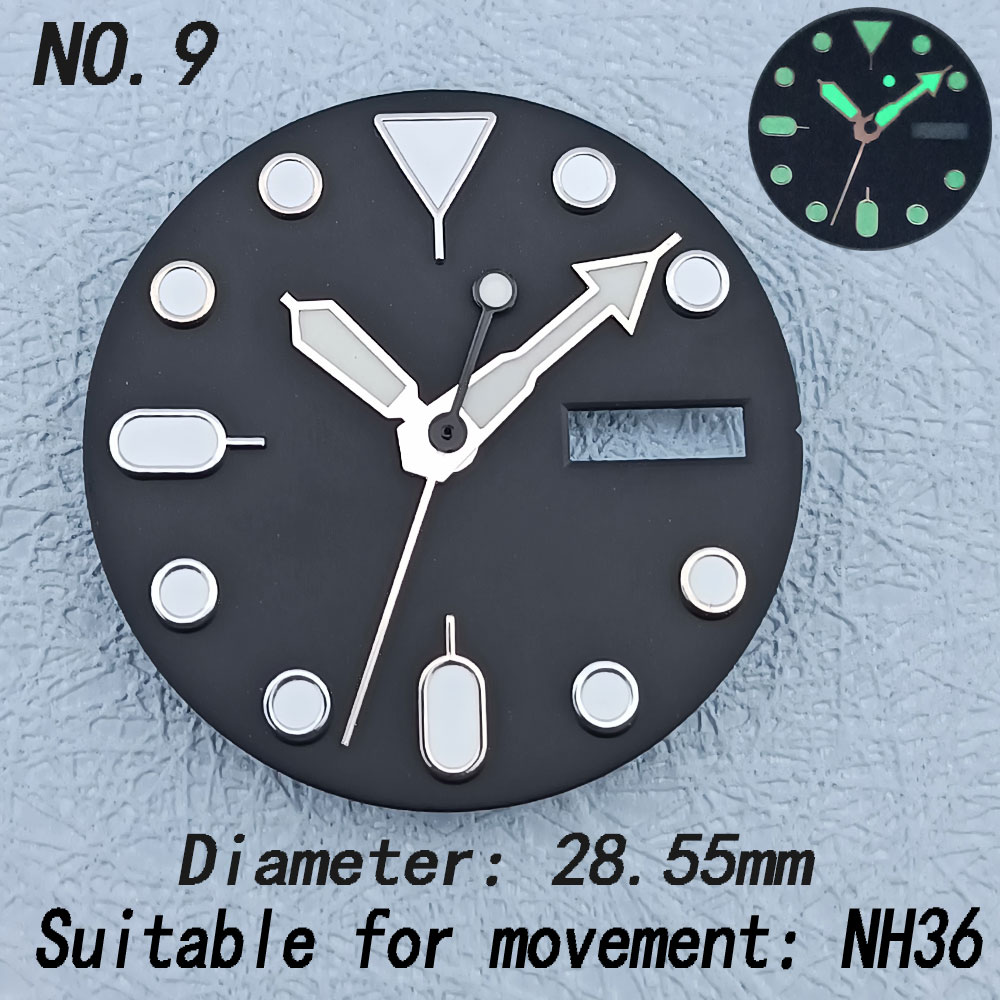 28.5MM NH36 movement dial C3 g - Luminous Dial Face recension och pris