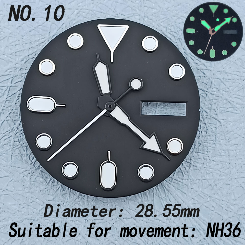 28.5MM NH36 movement dial C3 g - Luminous Dial Face recension och pris