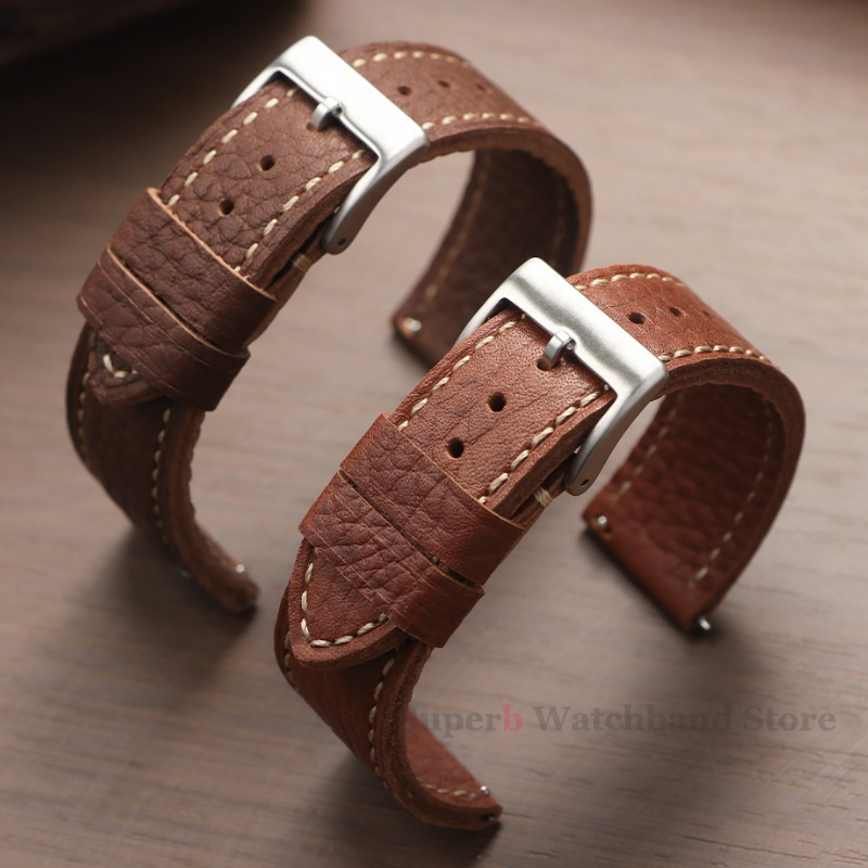 Cowhide Watch Band 20mm 22mm 2 - Omega Watches Smartwatch recension och pris