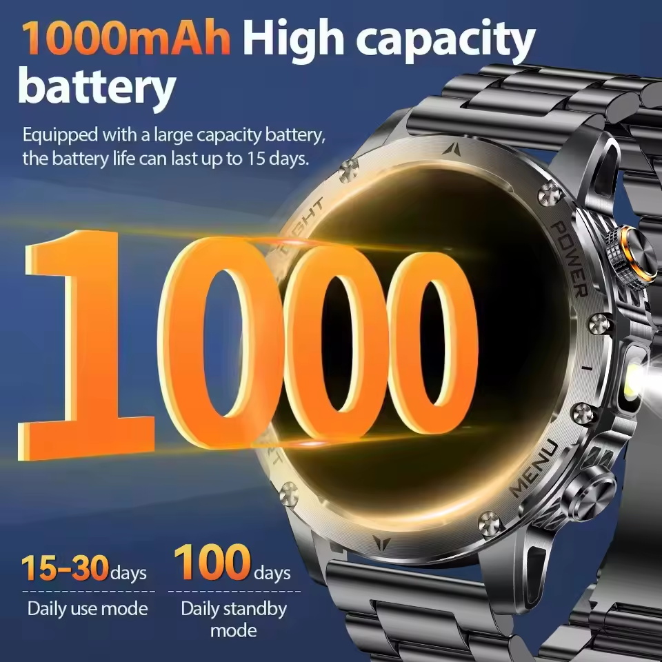 2025New Outdoor Military 1000m - Smartwatch Professional Watches For Men recension och pris