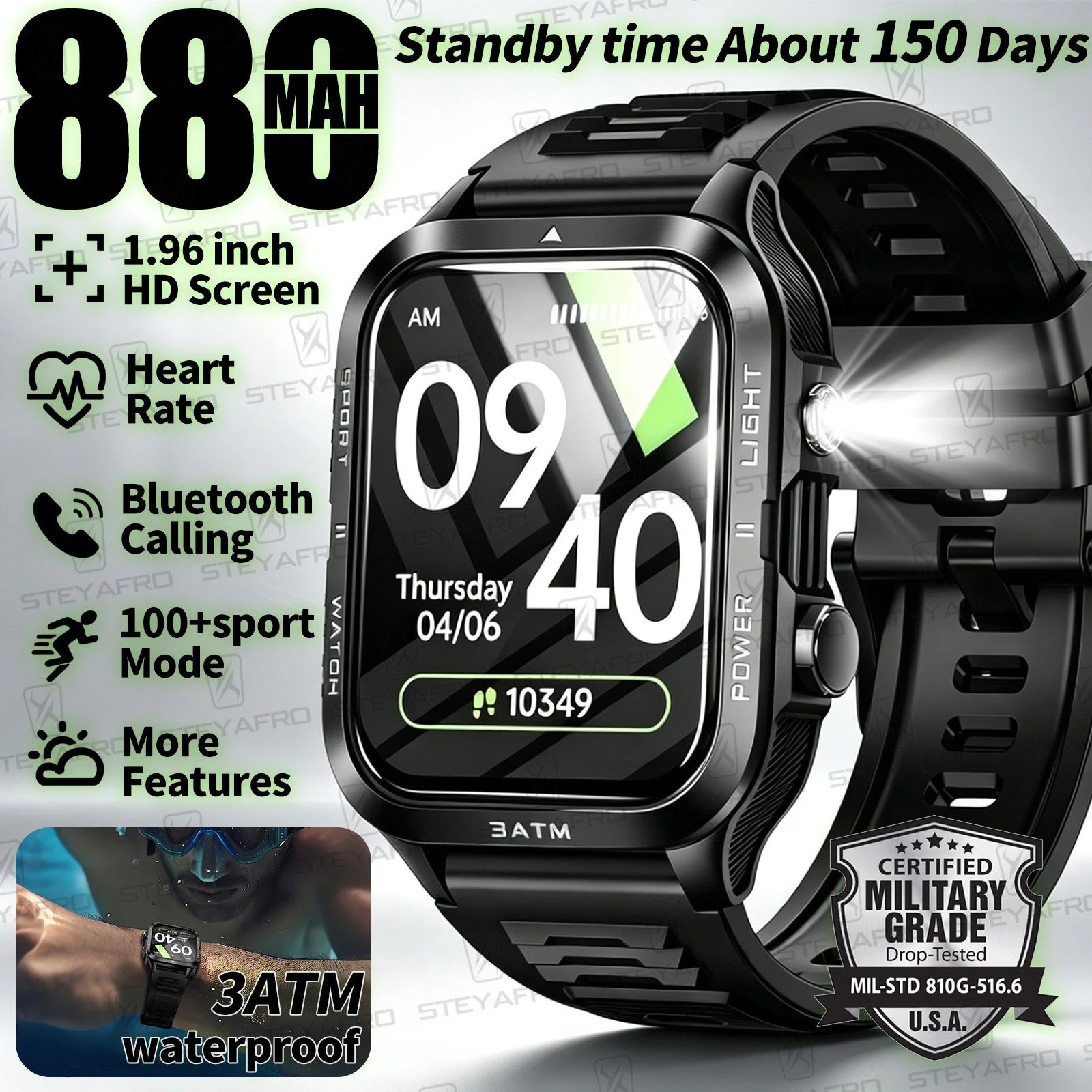 Military Grade SmartWatch Men  - Smartwatch Professional Watches For Men recension och pris